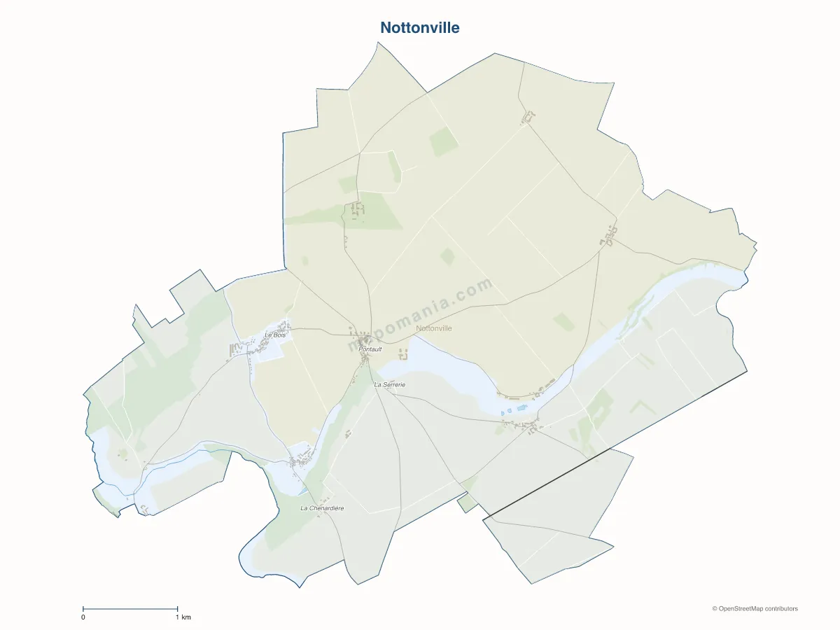 Carte de Nottonville à personnaliser