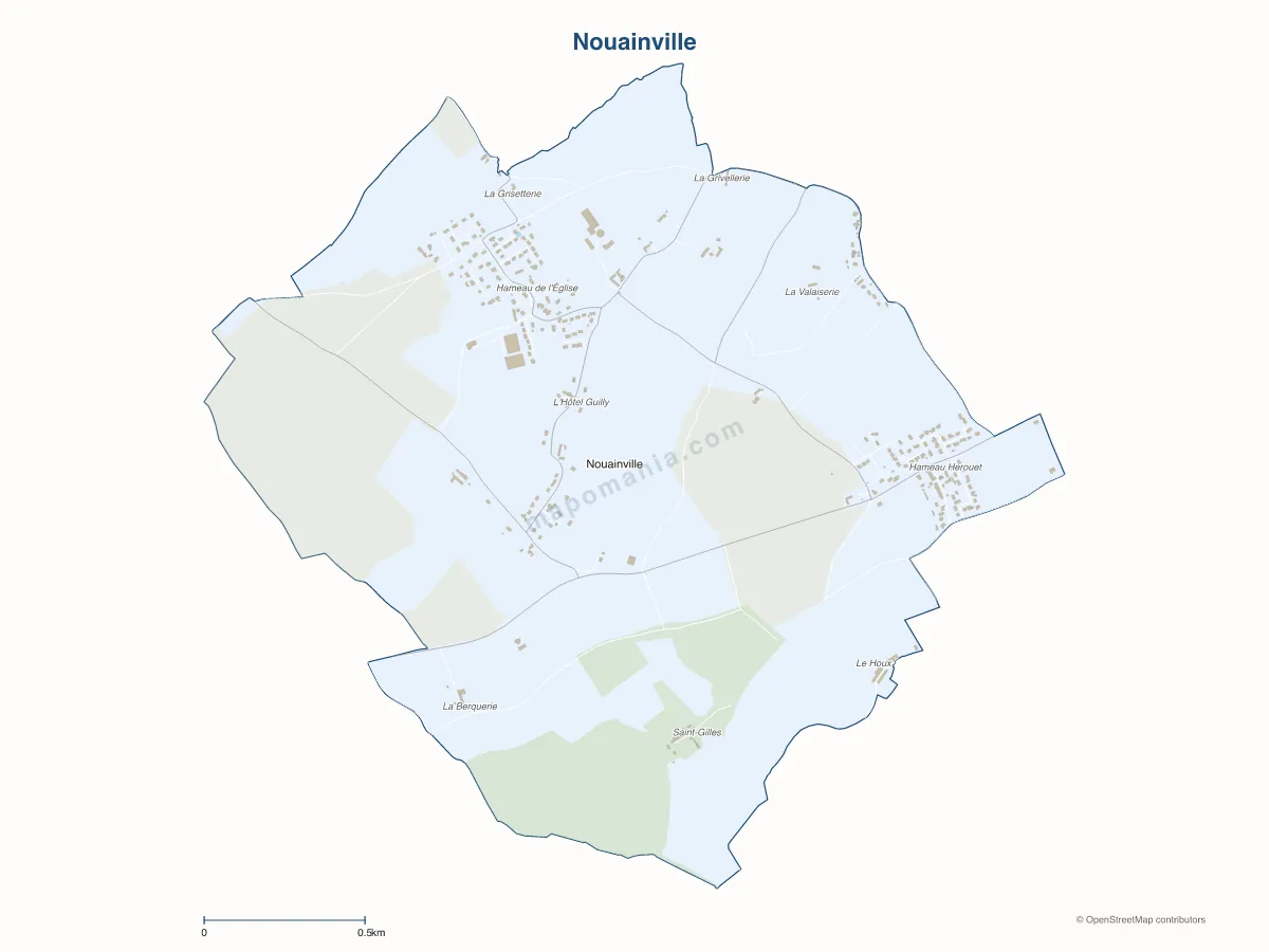 Carte de Nouainville à personnaliser