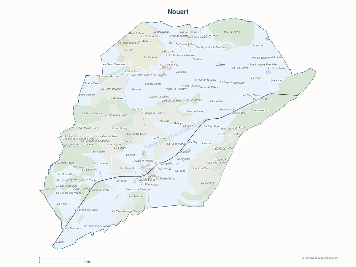 Carte de Nouart à personnaliser