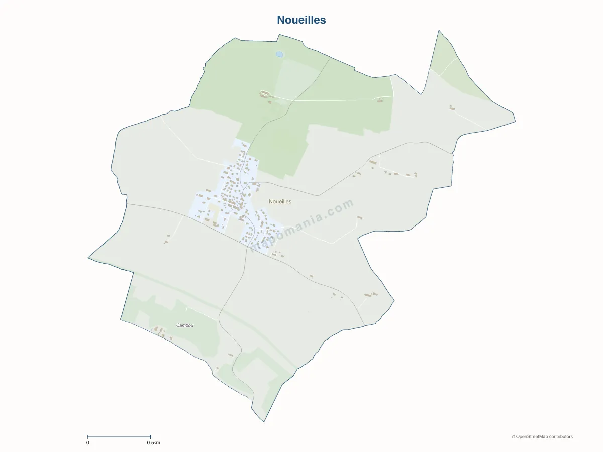 Carte de Noueilles à personnaliser