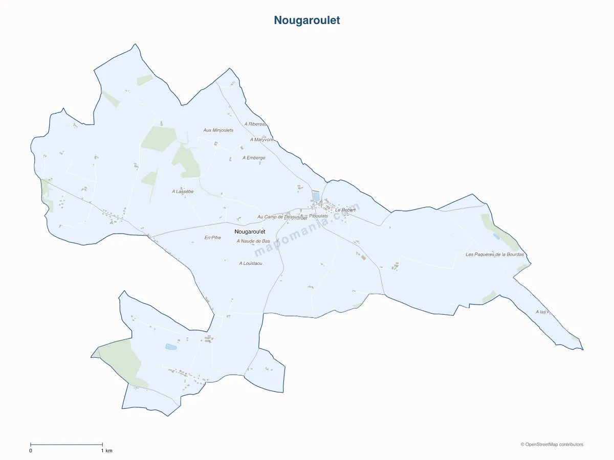 Carte de Nougaroulet à personnaliser