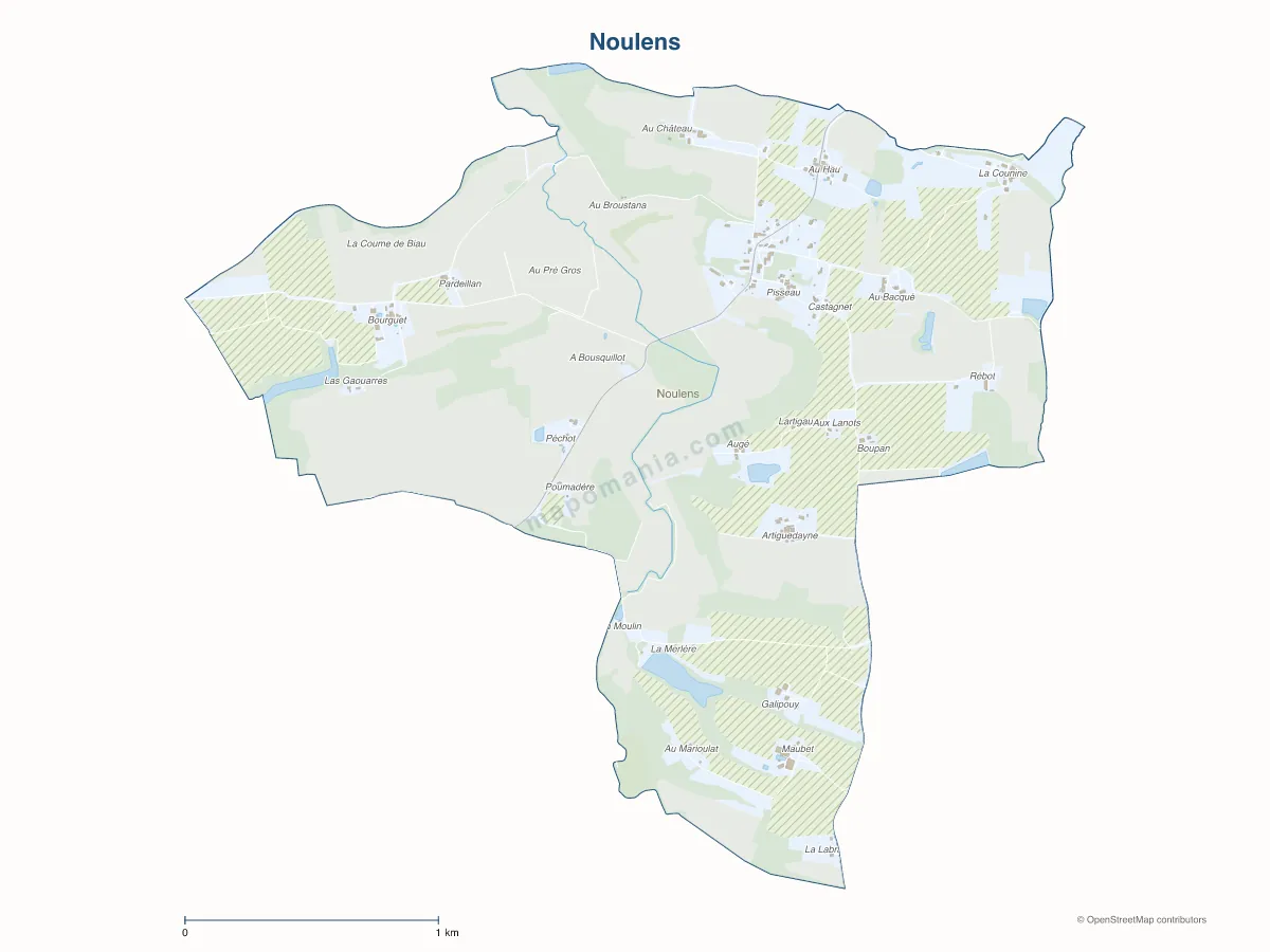Carte de Noulens à personnaliser