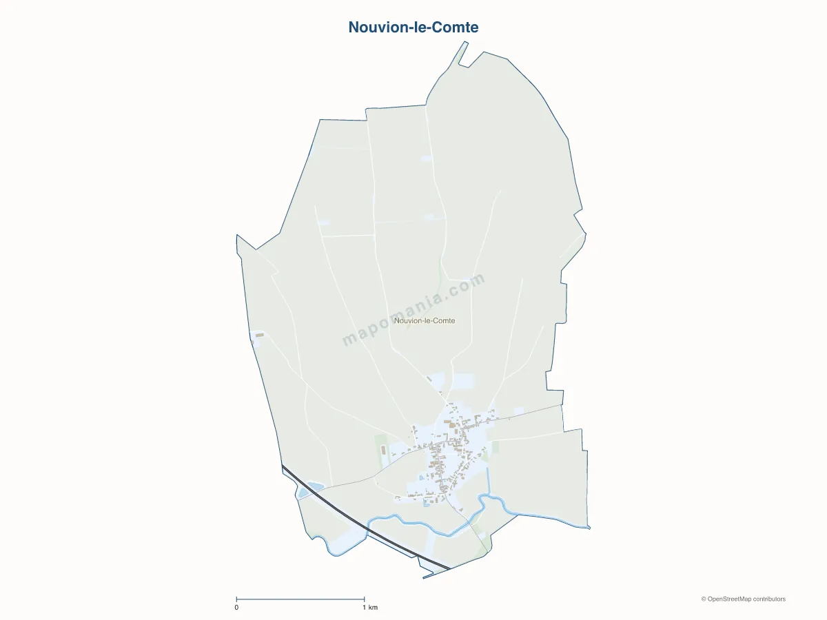 Carte de Nouvion-le-Comte à personnaliser
