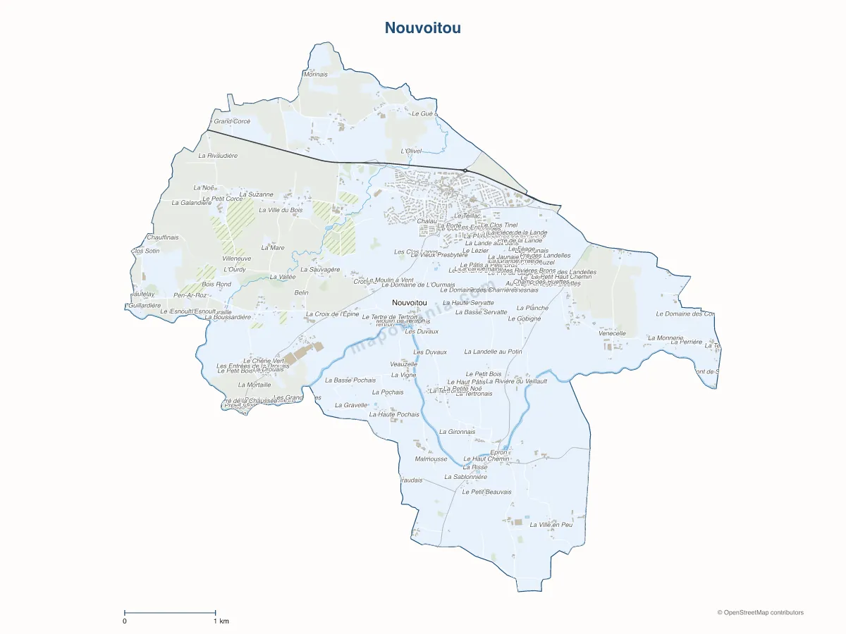 Carte de Nouvoitou à personnaliser