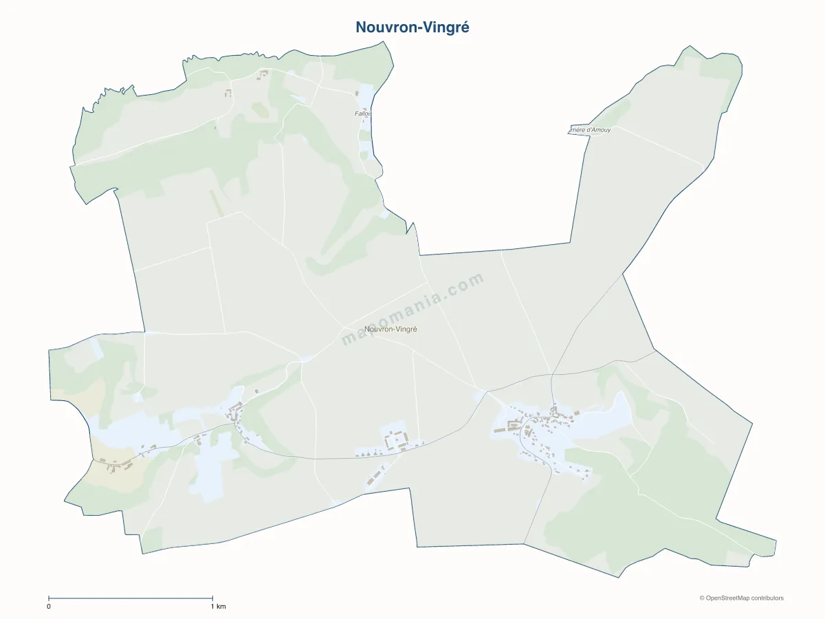 Carte de Nouvron-Vingré à personnaliser