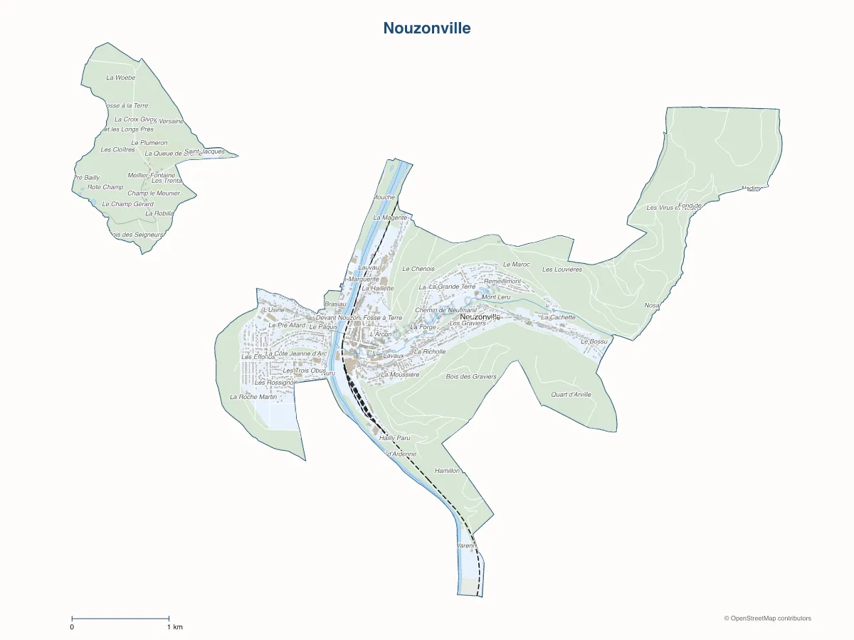 Carte de Nouzonville à personnaliser