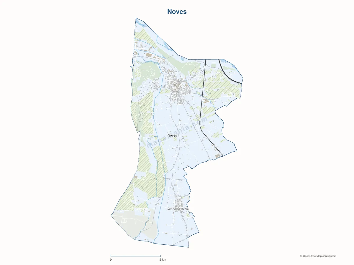 Carte de Noves à personnaliser