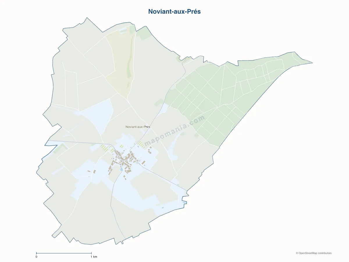 Carte de Noviant-aux-Prés à personnaliser