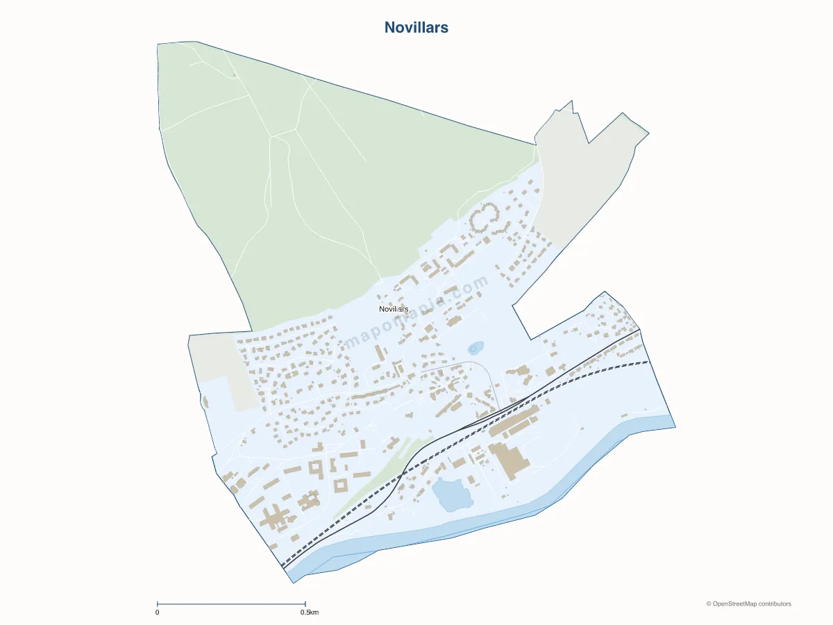 Carte de Novillars à personnaliser