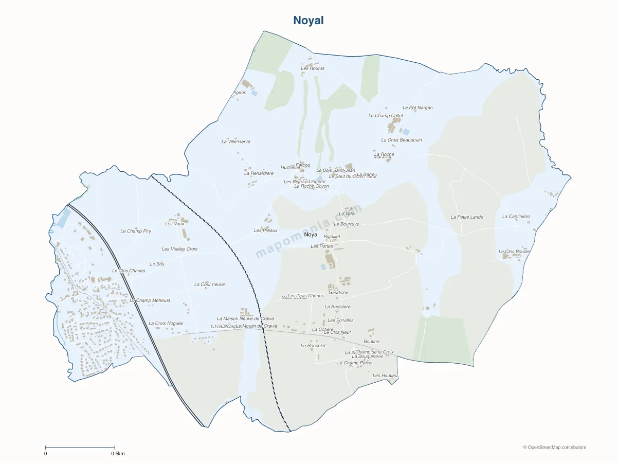 Carte de Noyal à personnaliser