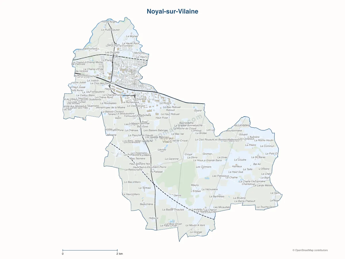 Carte de Noyal-sur-Vilaine à personnaliser