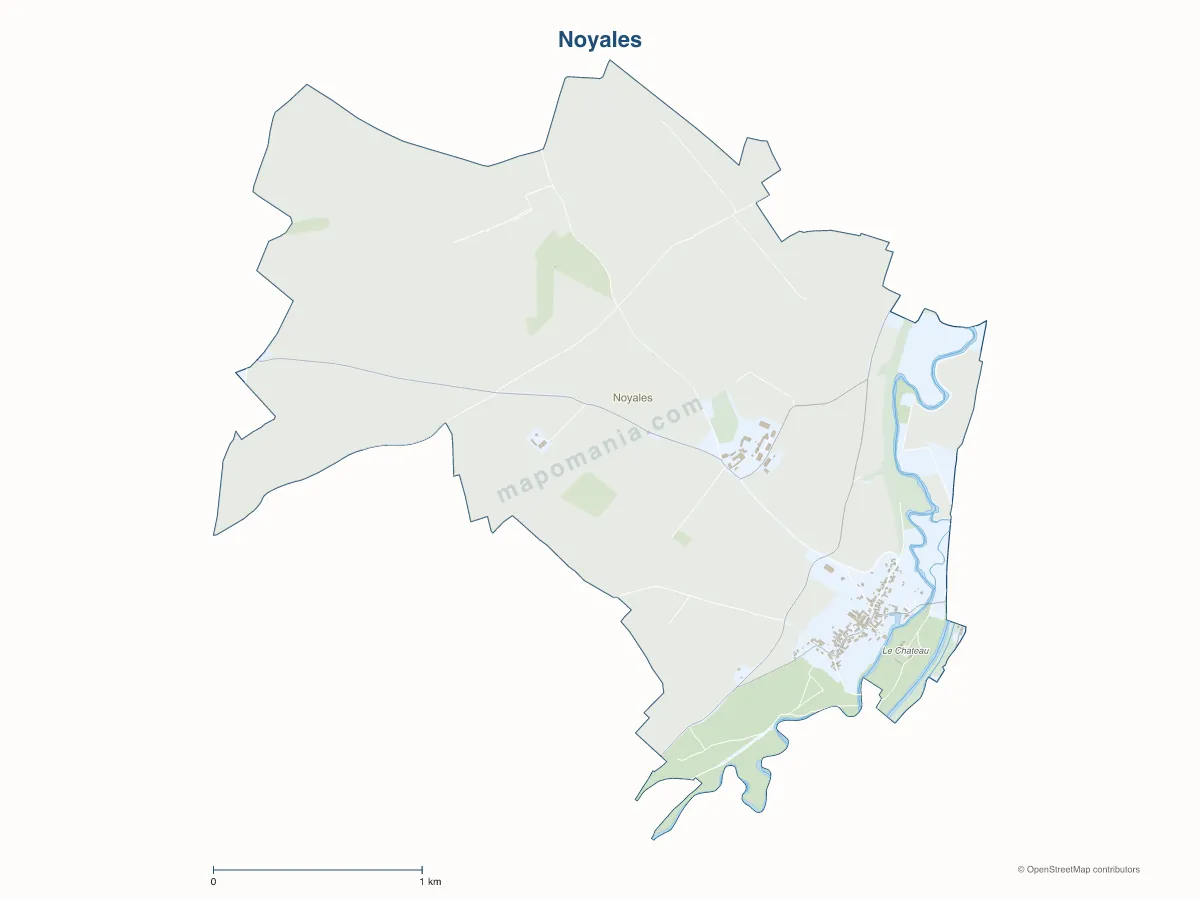 Carte de Noyales à personnaliser