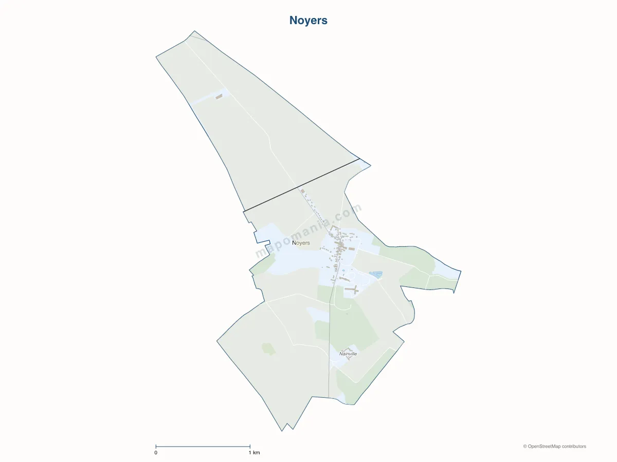 Carte de Noyers à personnaliser