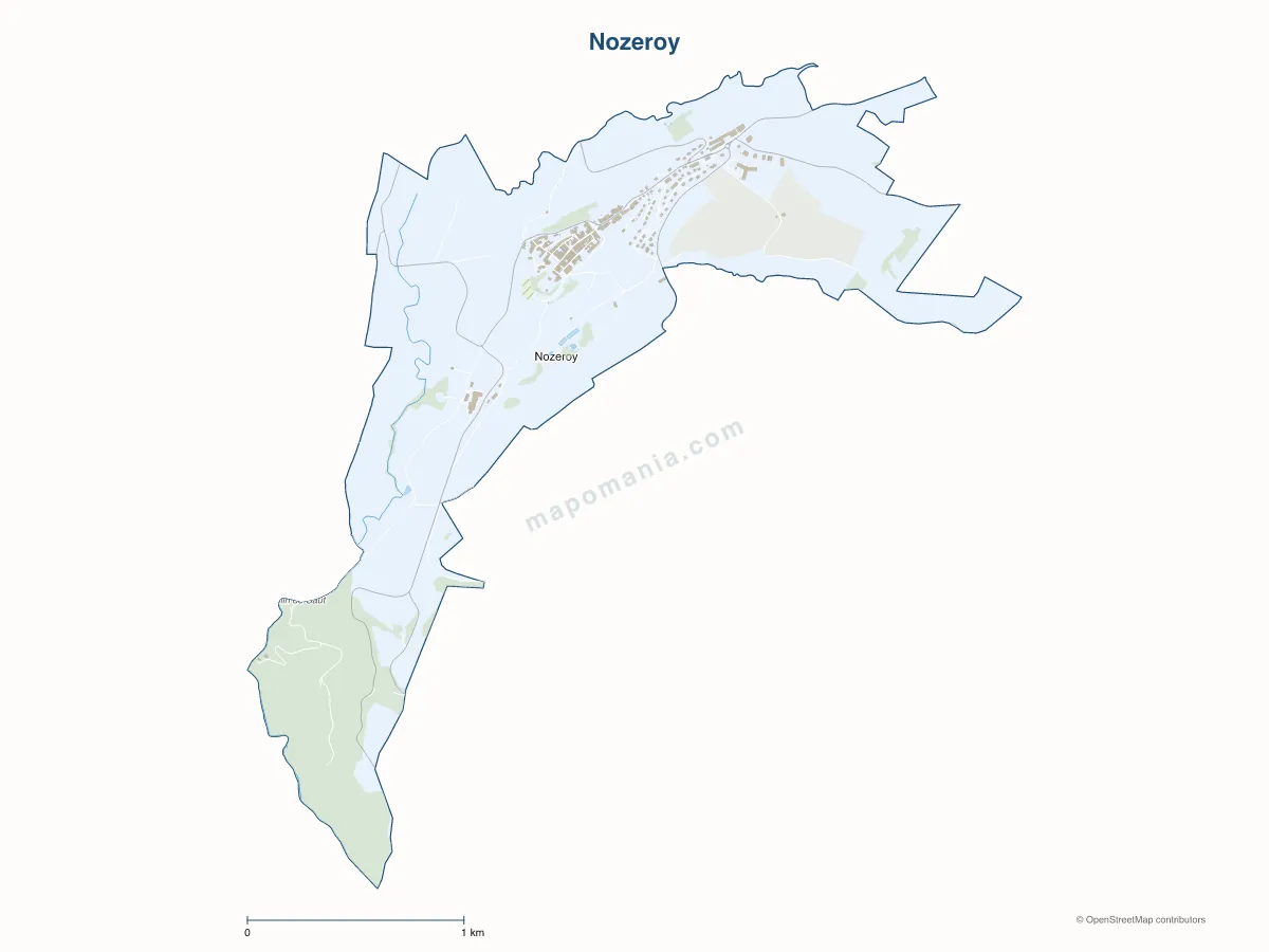 Carte de Nozeroy à personnaliser