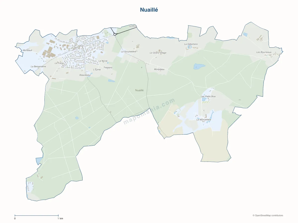 Carte de Nuaillé à personnaliser
