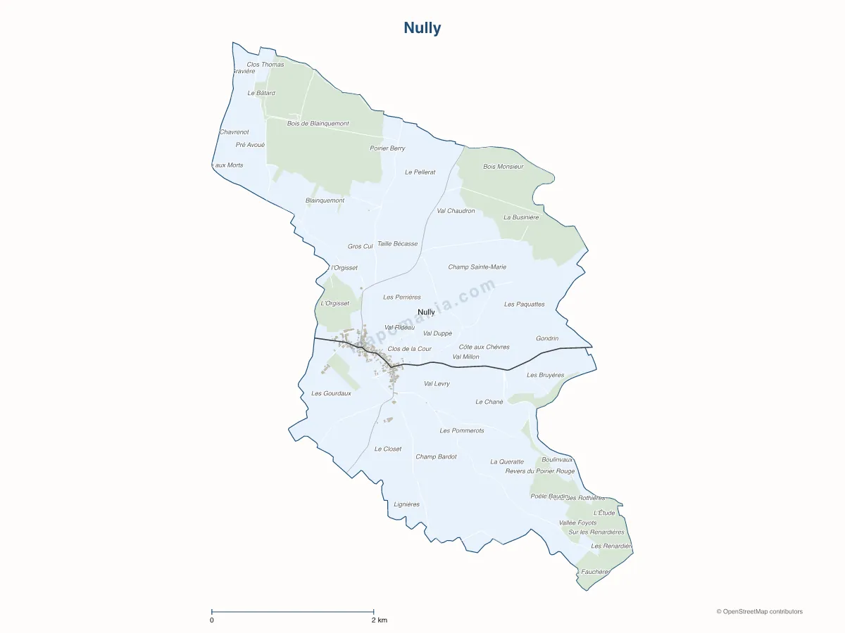 Carte de Nully à personnaliser