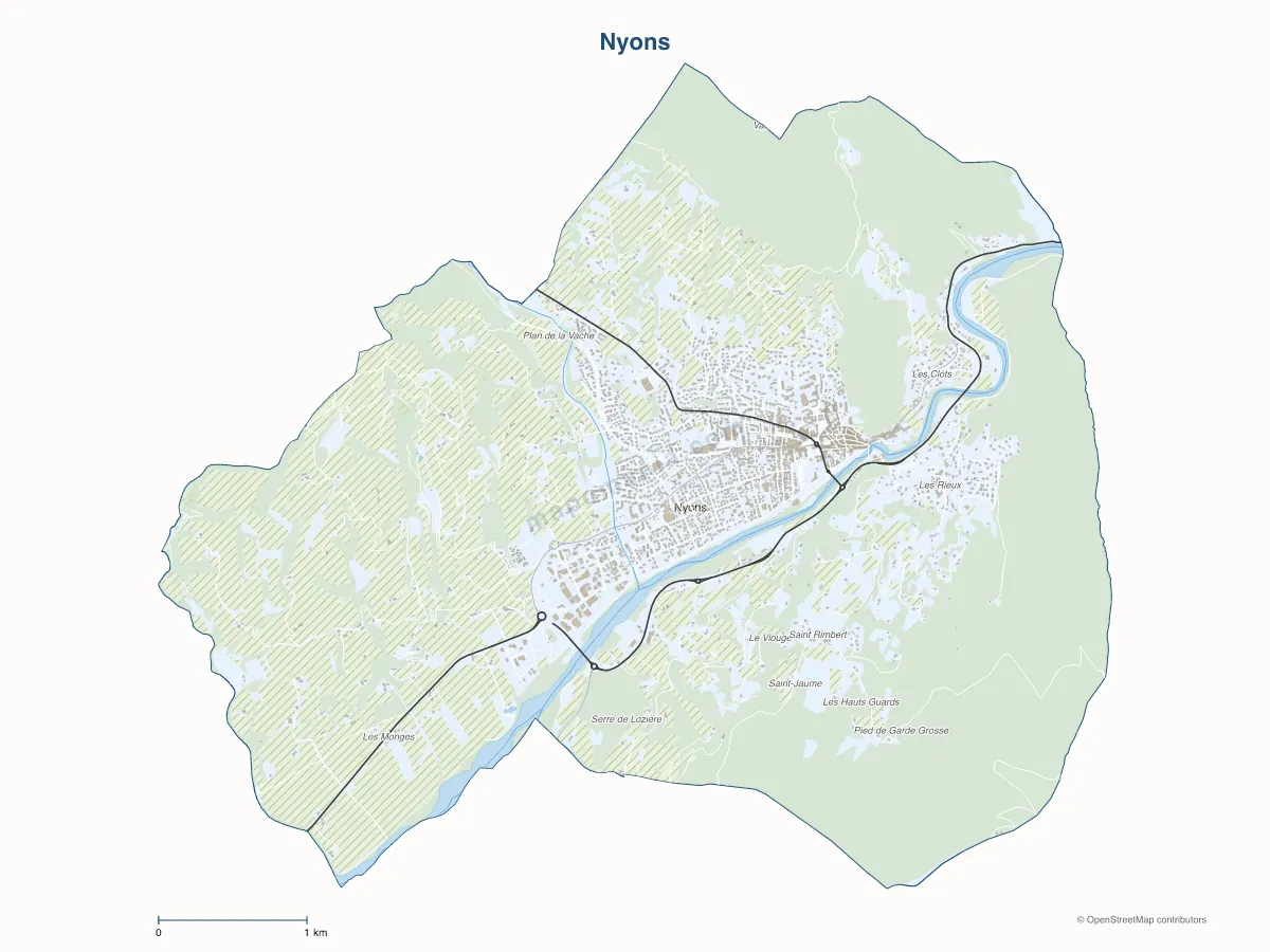 Carte de Nyons à personnaliser