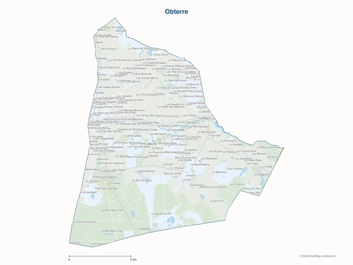 Carte de Obterre à personnaliser