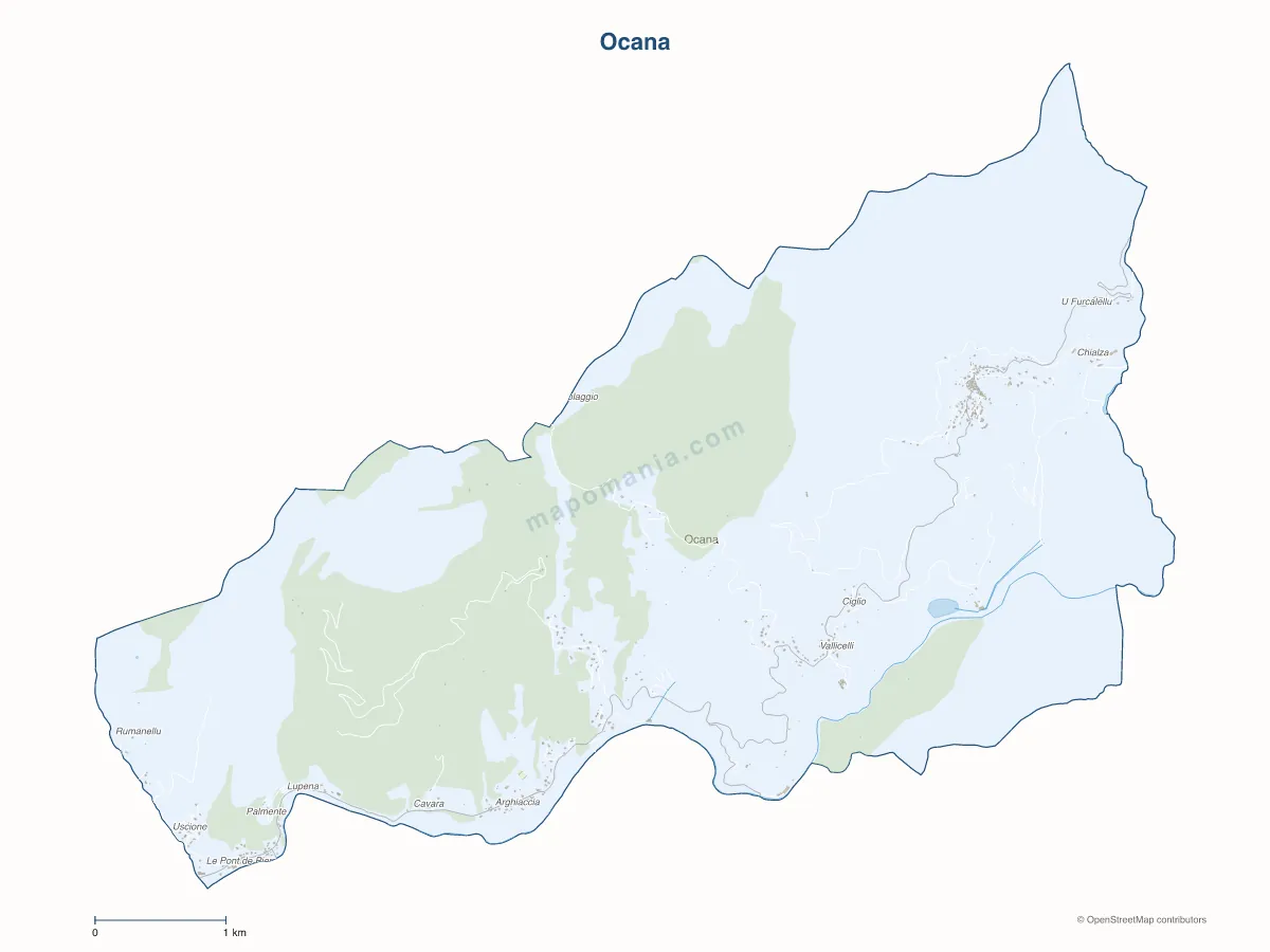 Carte de Ocana à personnaliser