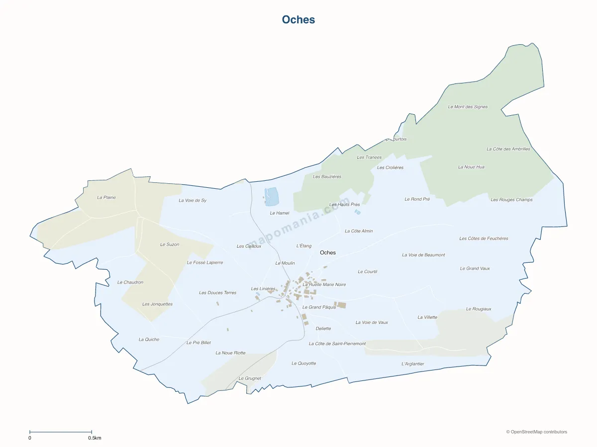 Carte de Oches à personnaliser