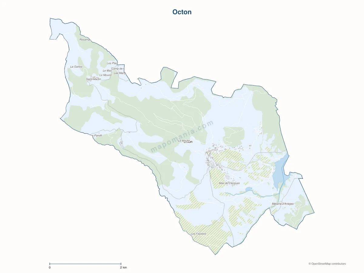 Carte de Octon à personnaliser