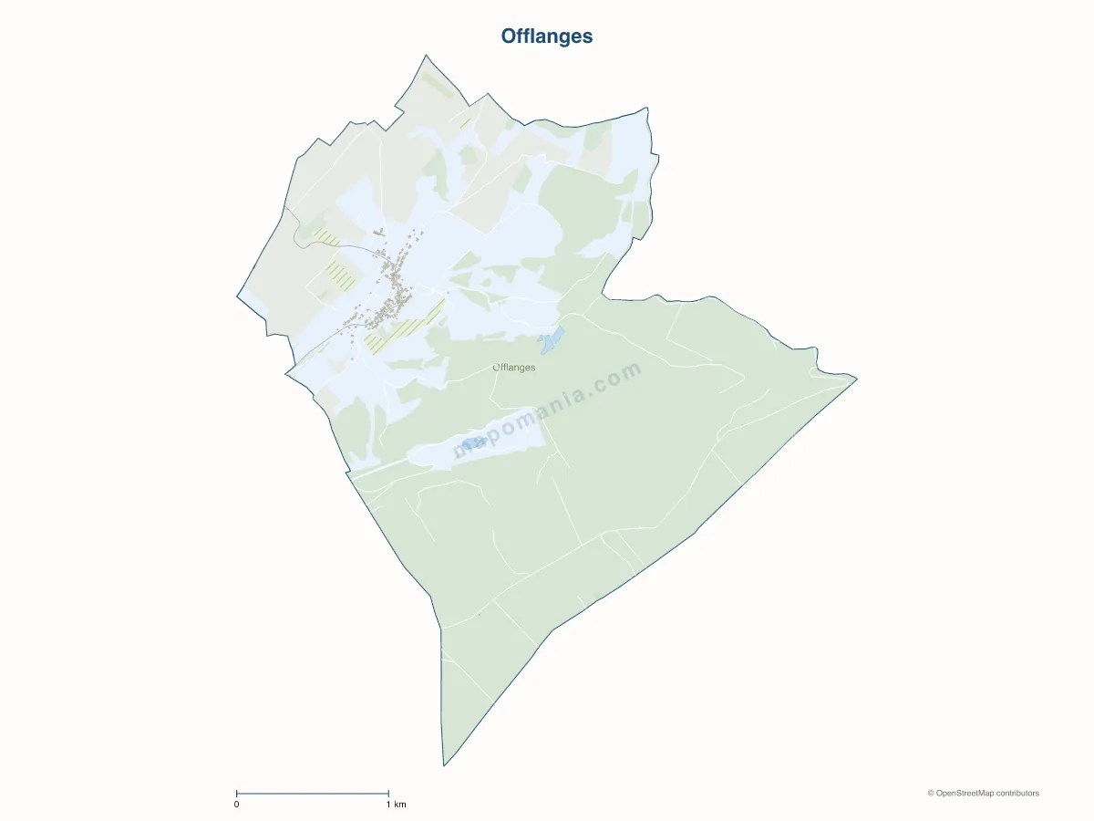 Carte de Offlanges à personnaliser