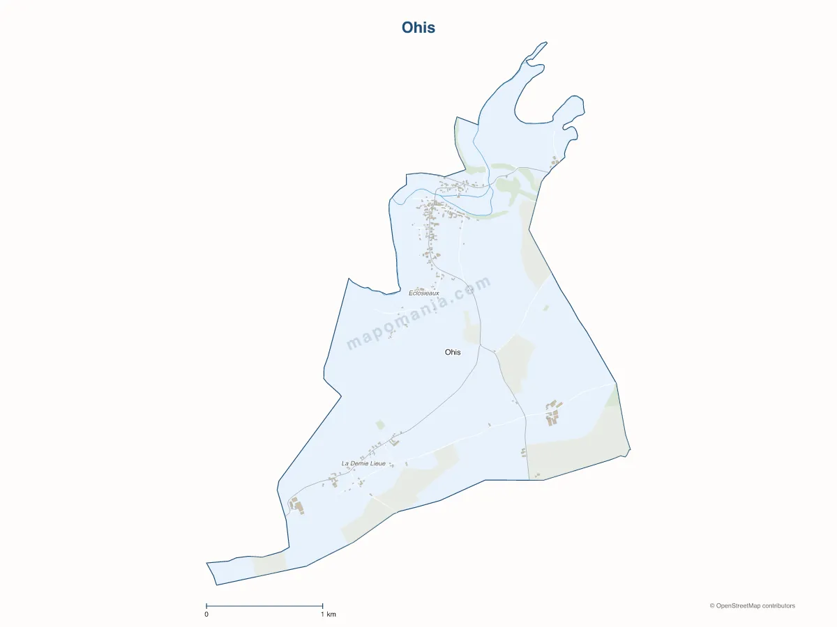 Carte de Ohis à personnaliser
