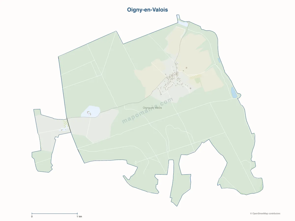 Carte de Oigny-en-Valois à personnaliser