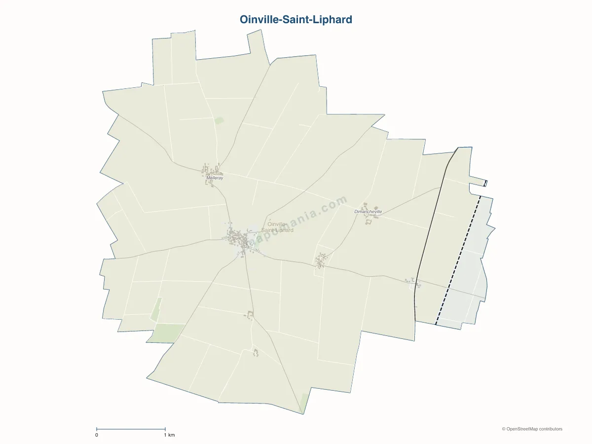 Carte de Oinville-Saint-Liphard à personnaliser