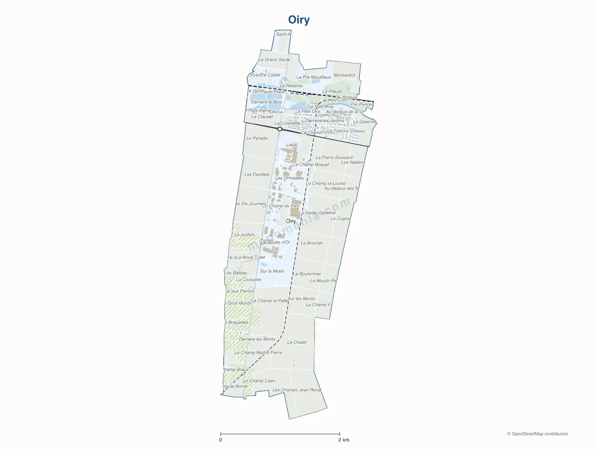 Carte de Oiry à personnaliser