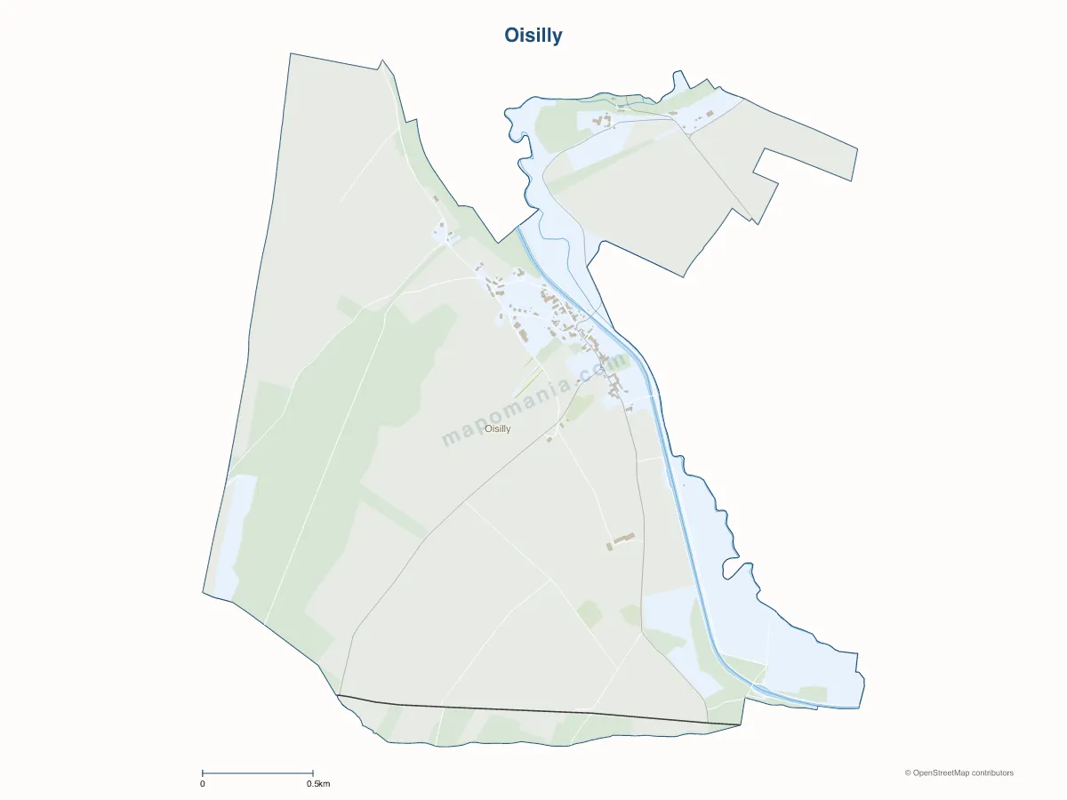 Carte de Oisilly à personnaliser
