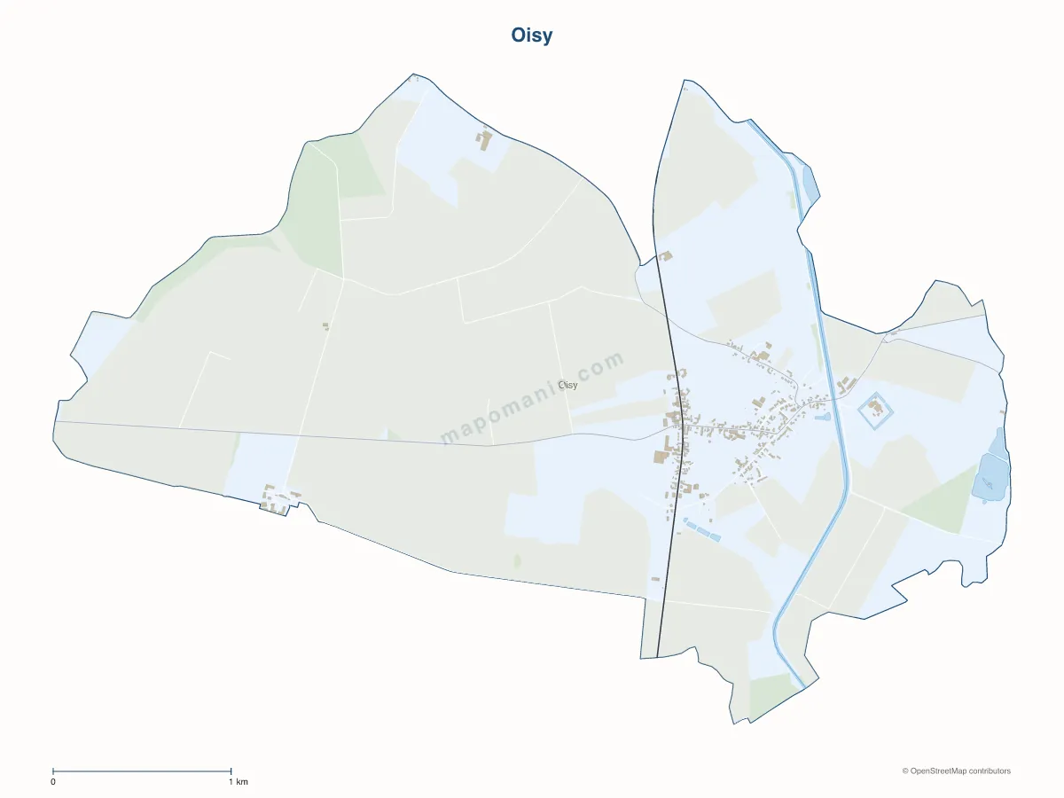 Carte de Oisy à personnaliser