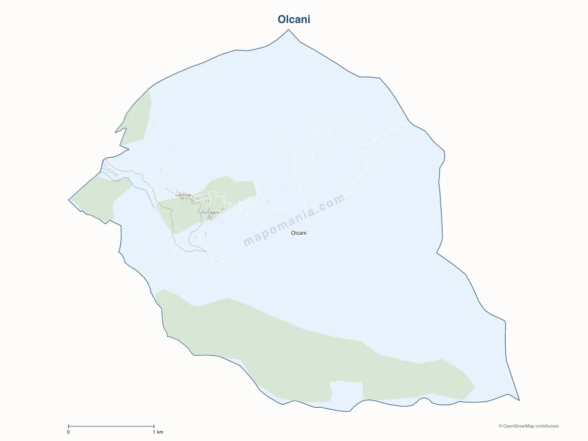 Carte de Olcani à personnaliser