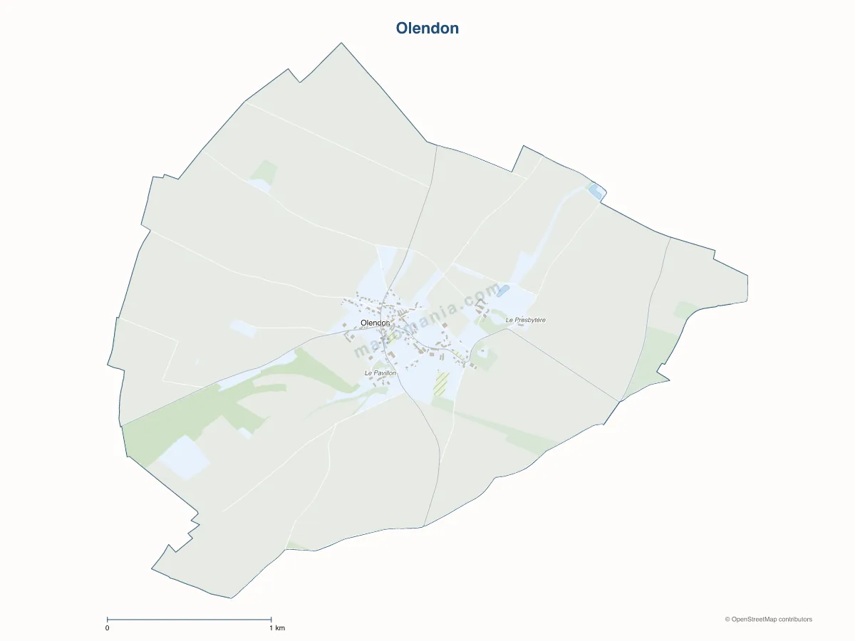 Carte de Olendon à personnaliser