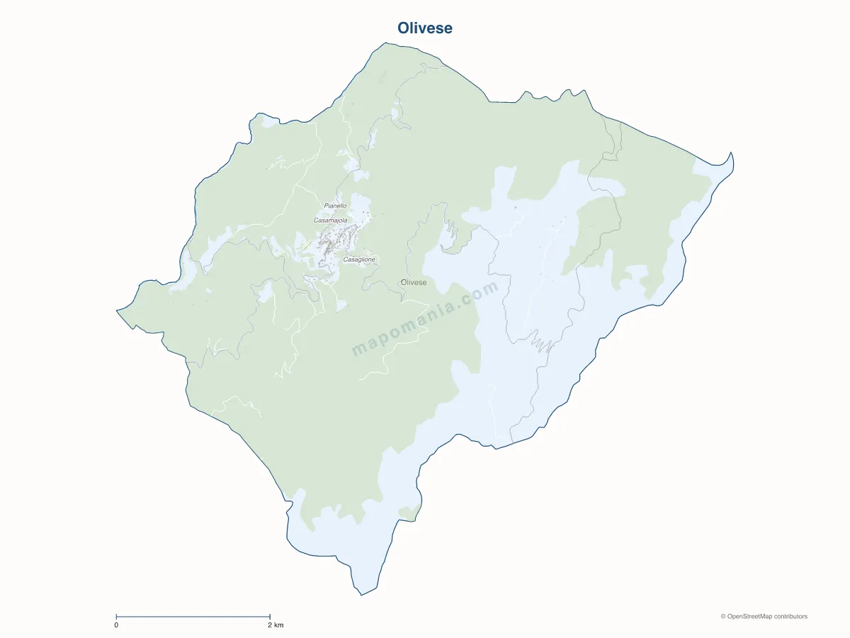Carte de Olivese à personnaliser