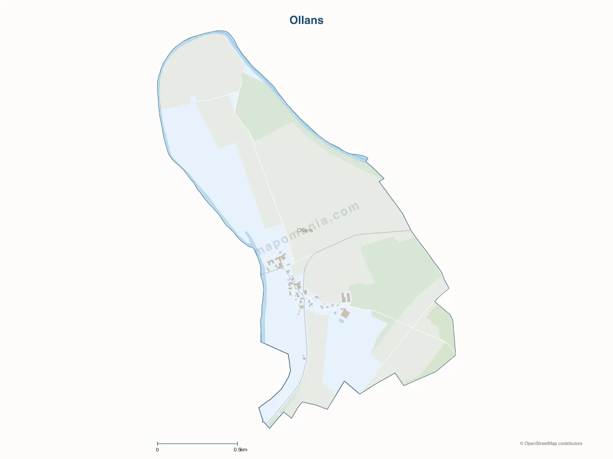Carte de Ollans à personnaliser