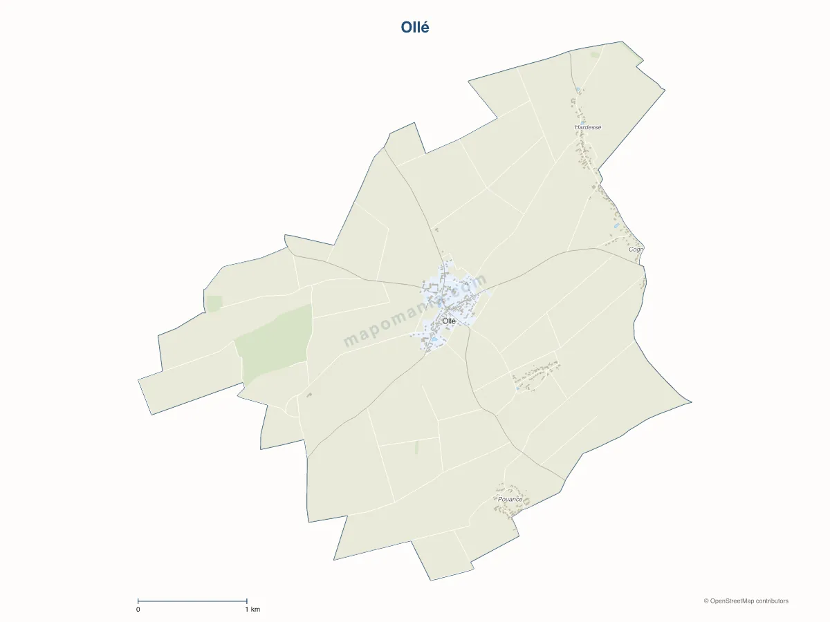 Carte de Ollé à personnaliser
