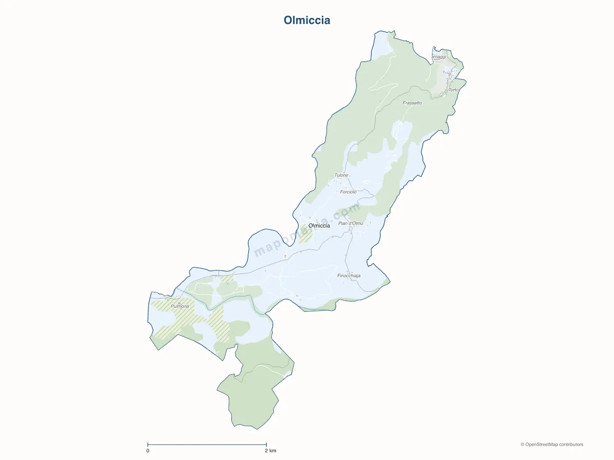 Carte de Olmiccia à personnaliser