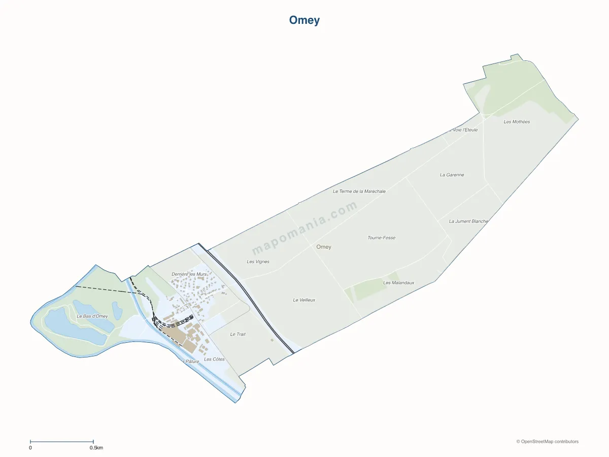 Carte de Omey à personnaliser