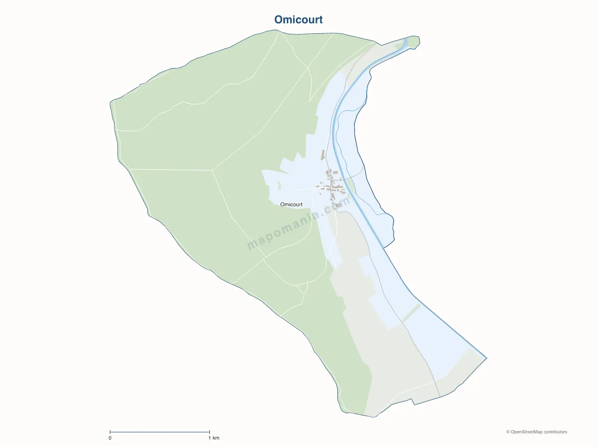 Carte de Omicourt à personnaliser