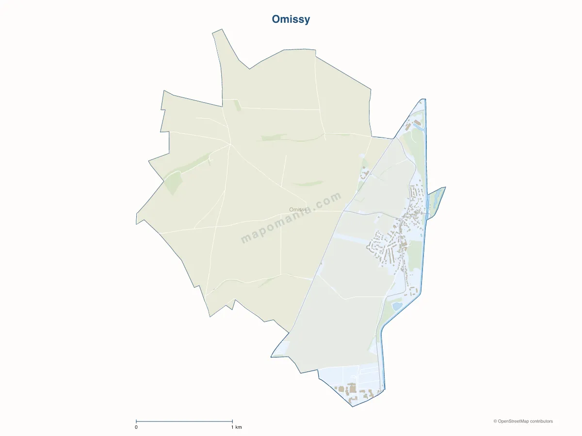 Carte de Omissy à personnaliser