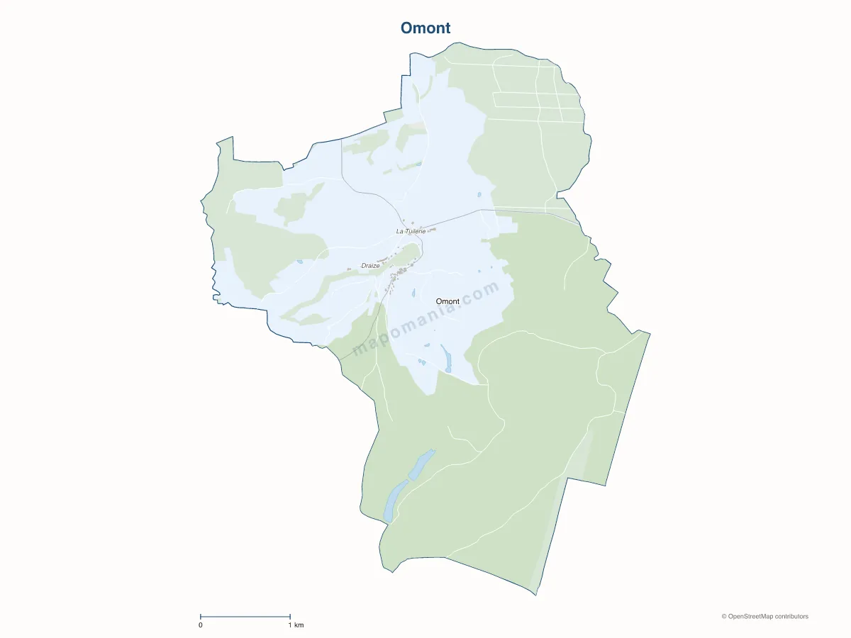 Carte de Omont à personnaliser