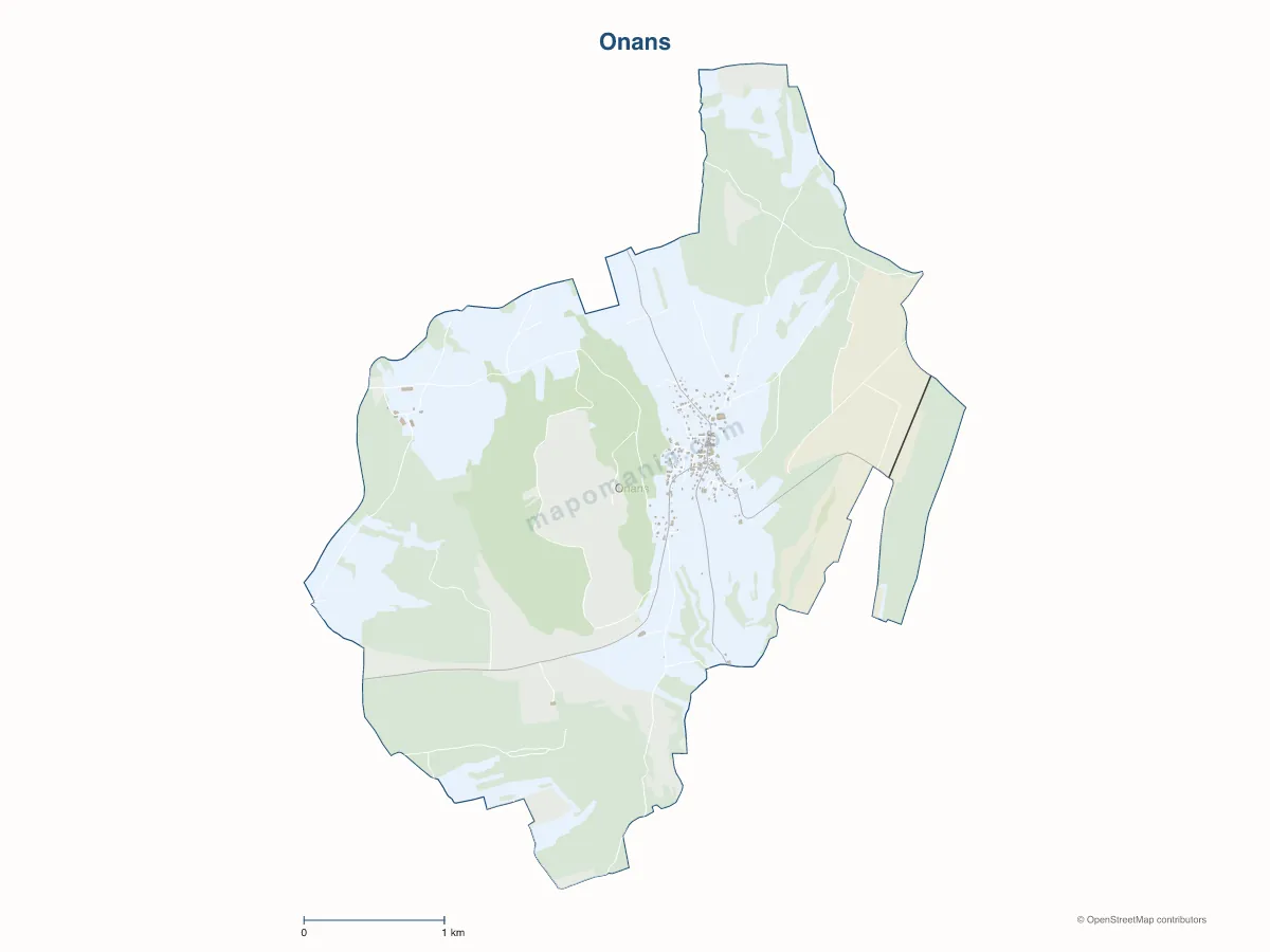 Carte de Onans à personnaliser