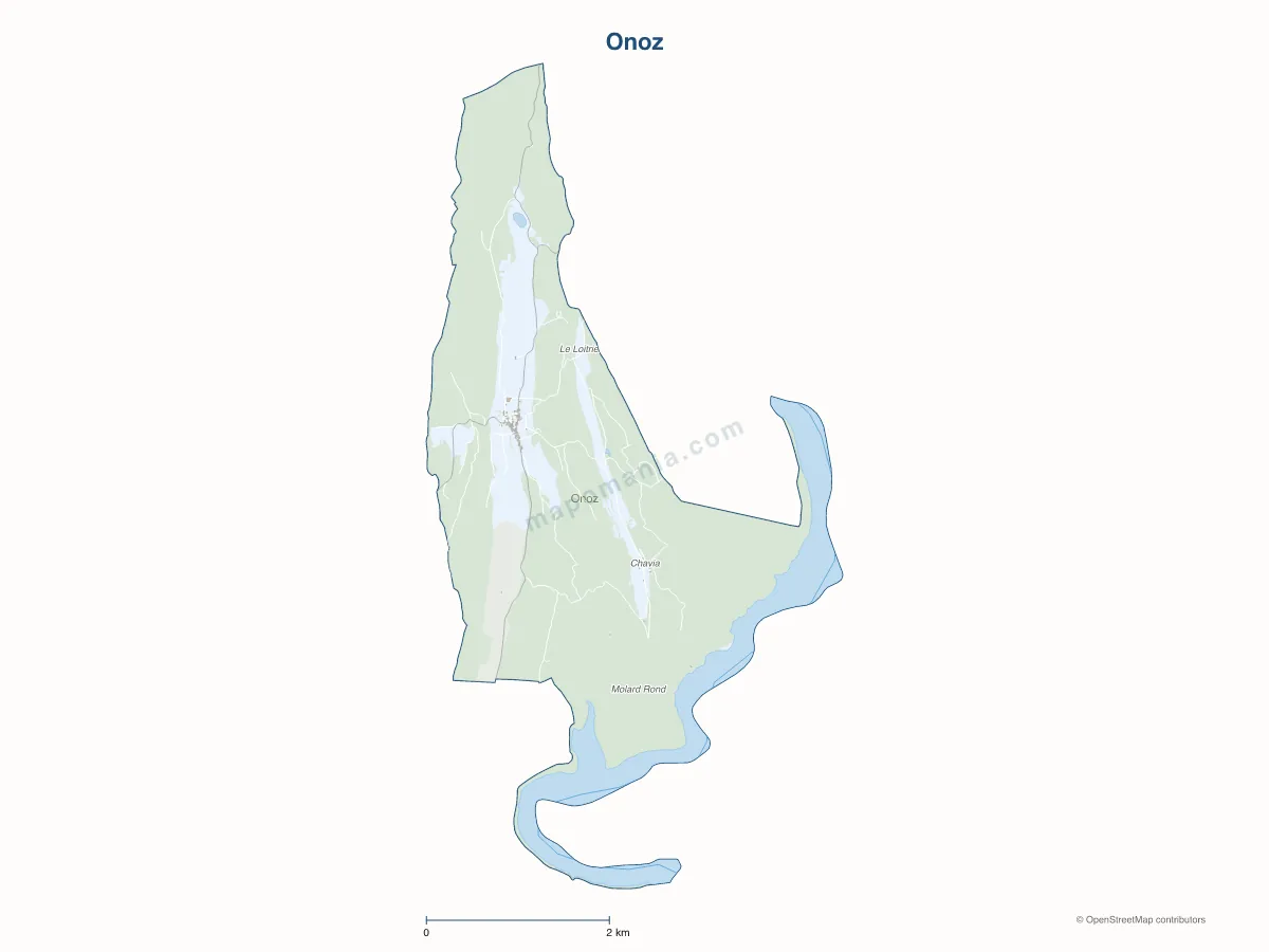 Carte de Onoz à personnaliser