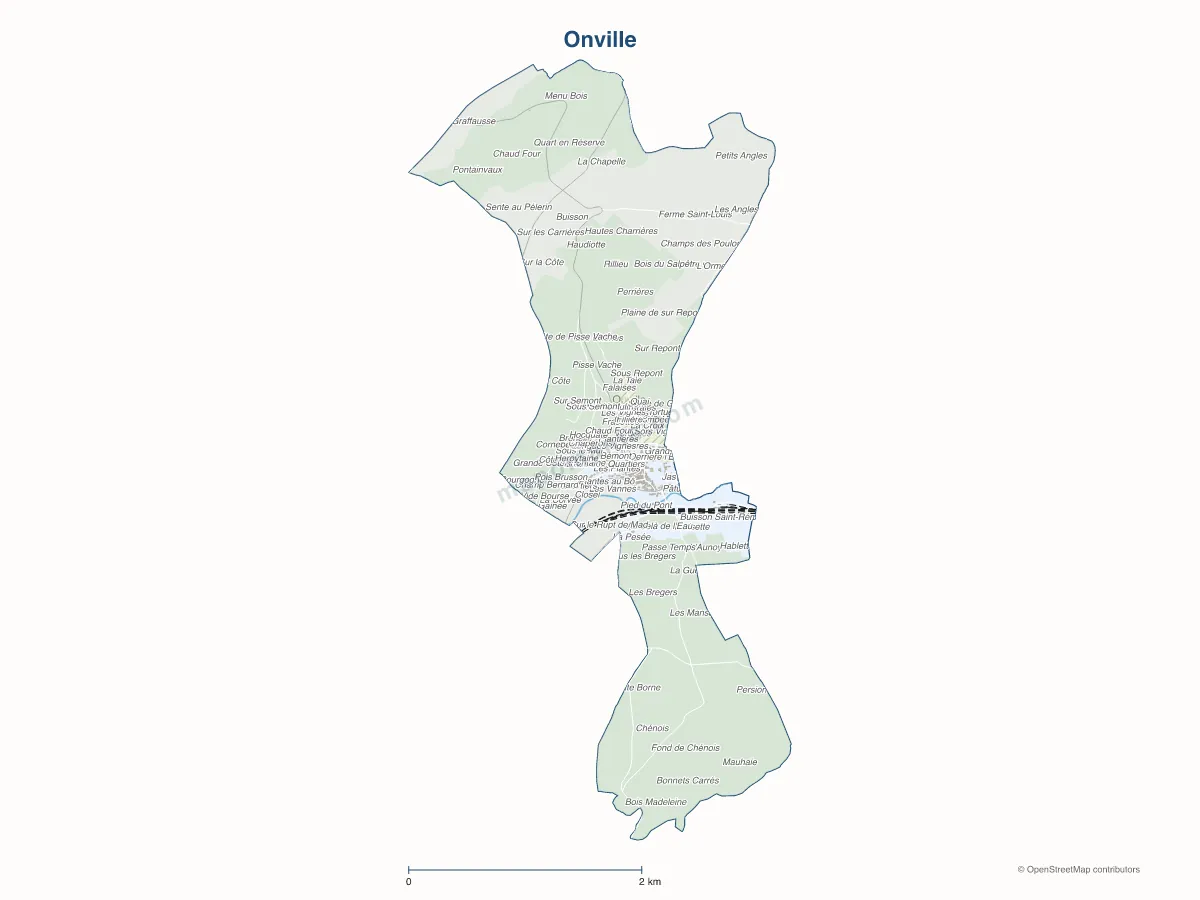 Carte de Onville à personnaliser