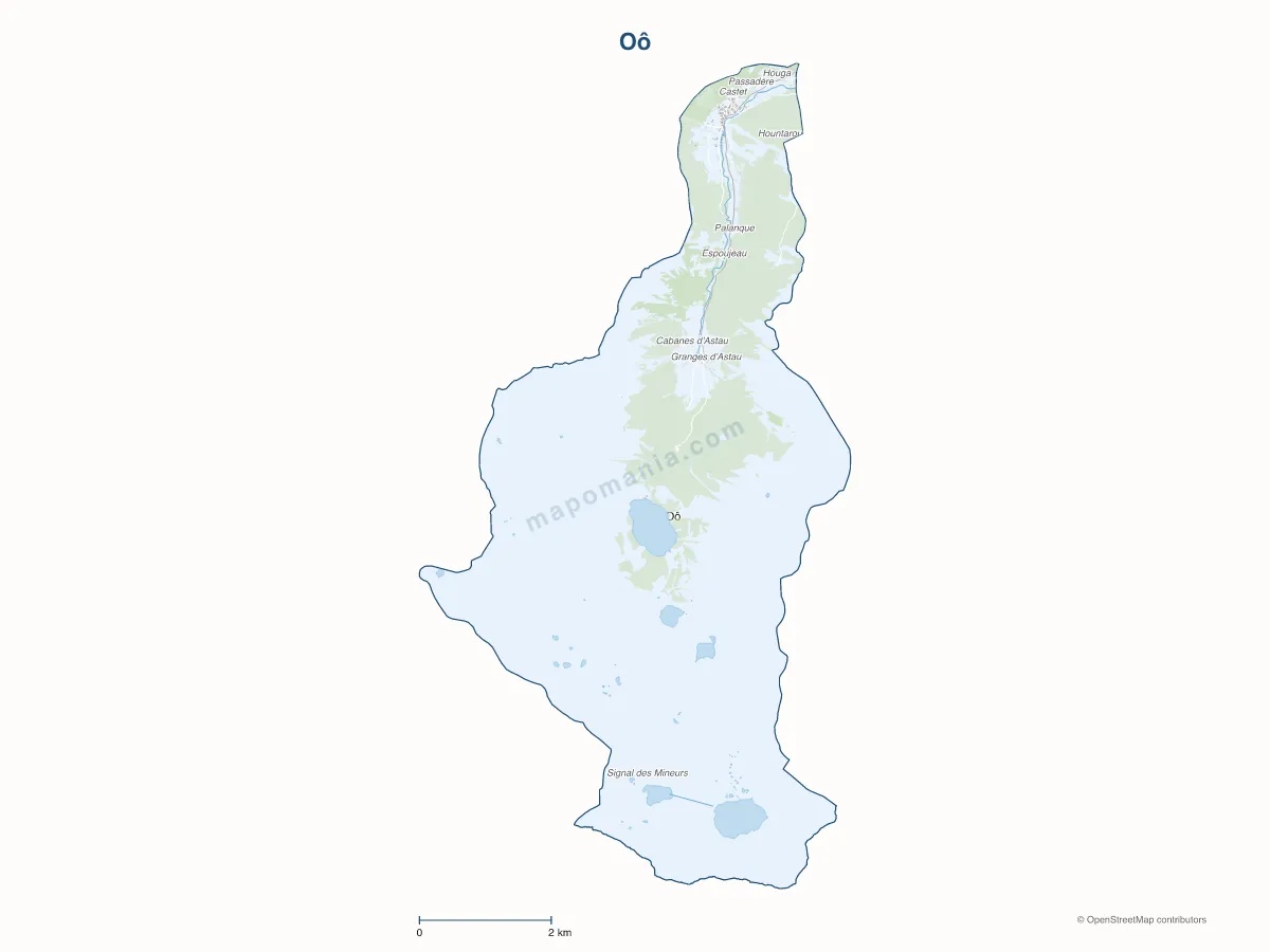 Carte de Oô à personnaliser