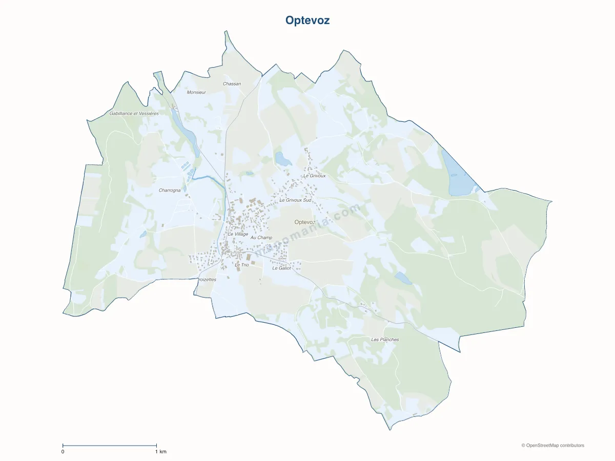 Carte de Optevoz à personnaliser