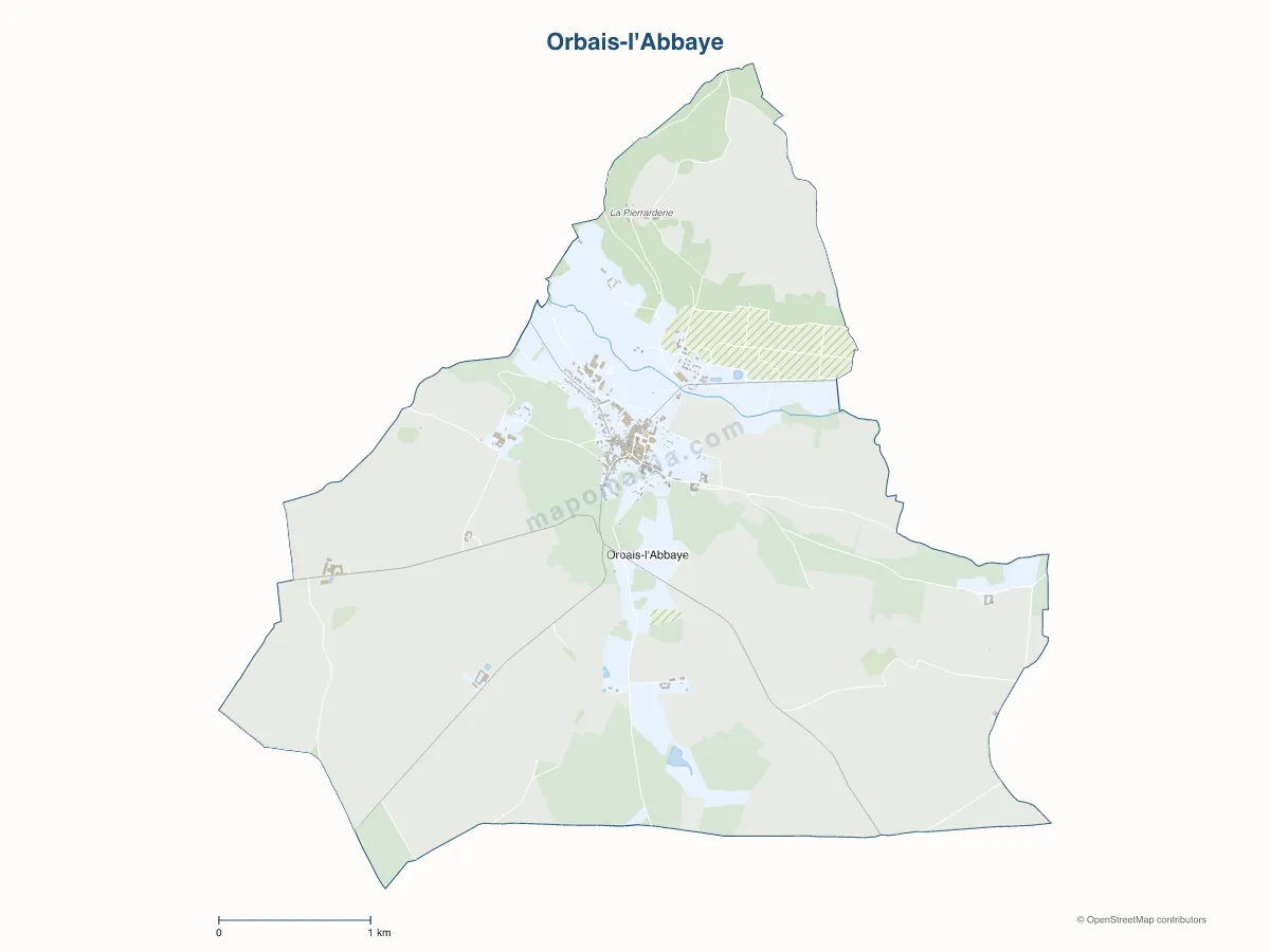 Carte de Orbais-l'Abbaye à personnaliser