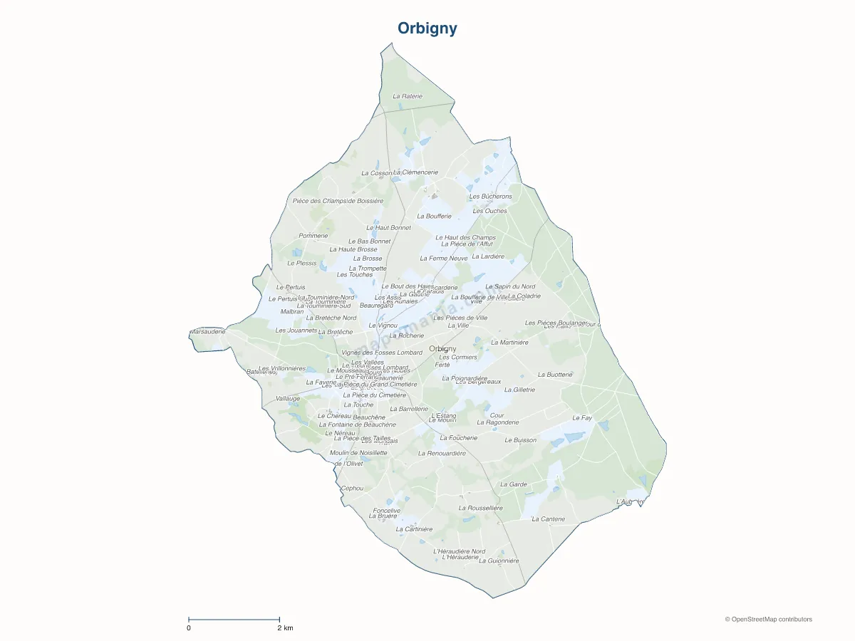 Carte de Orbigny à personnaliser