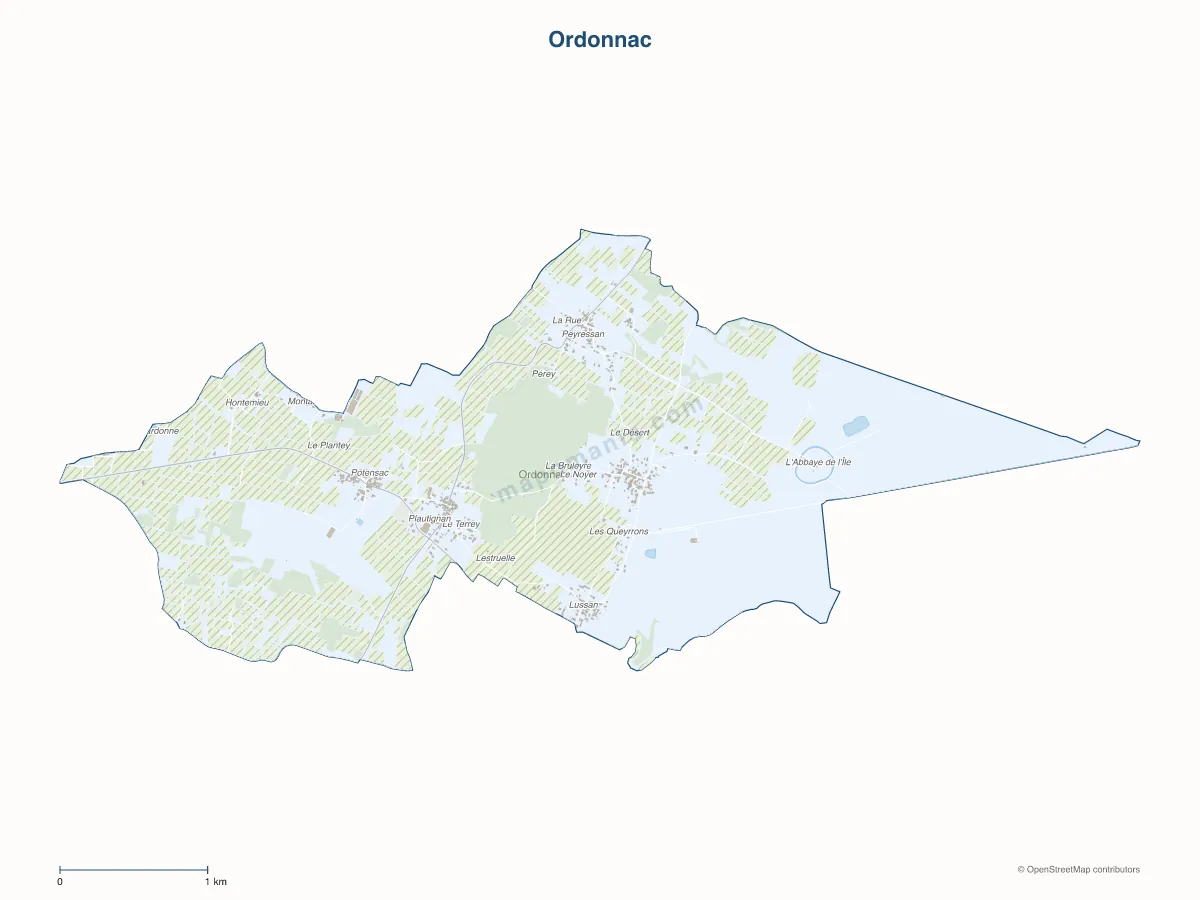 Carte de Ordonnac à personnaliser